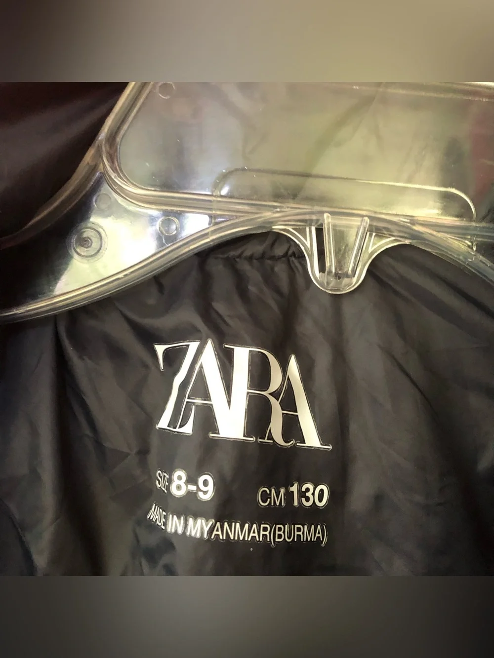Zara‎ Kids Puffer Jacket 8/9 Black EUC